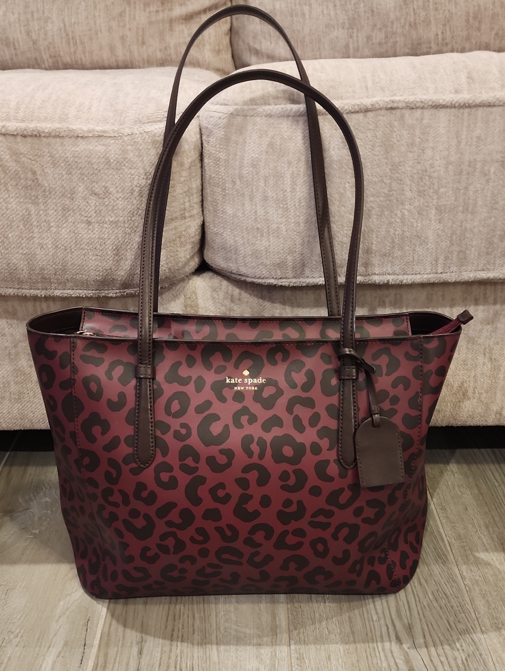 EUC Kate Spade SchuylerTote In Purple Leopard